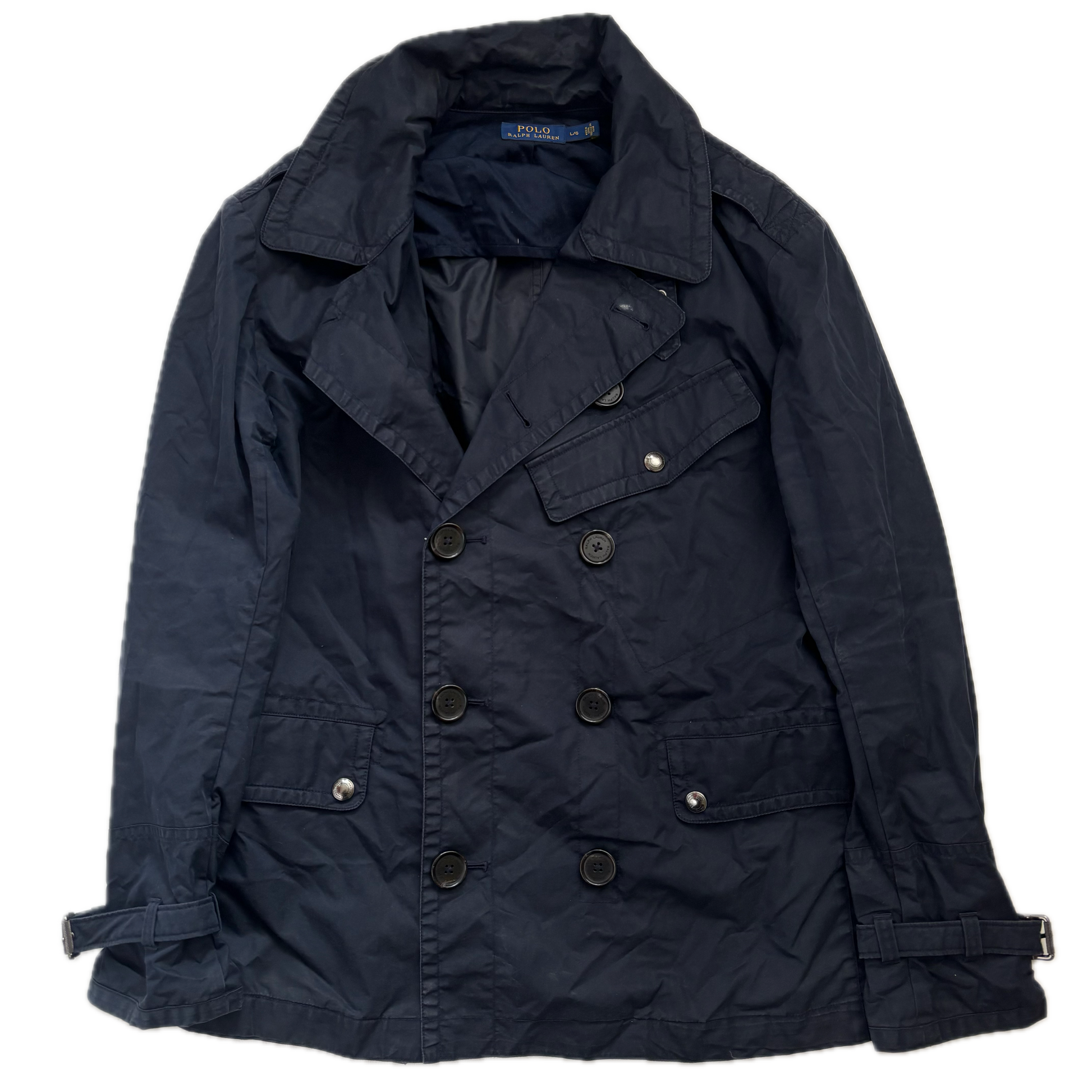 Polo Ralph Lauren Double Breasted Rain Coat Trench - L