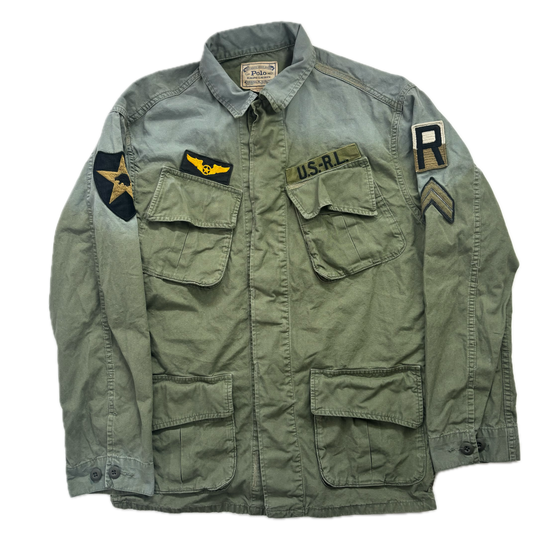 Polo Ralph Lauren Green Faded Military Field Jacket - S