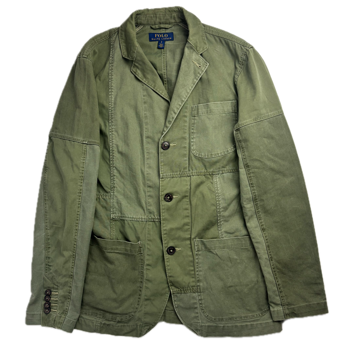 Polo Ralph Lauren Green Patchwork Blazer Military (Cotton) - S