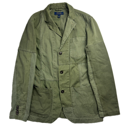Polo Ralph Lauren Green Patchwork Blazer Military (Cotton) - S