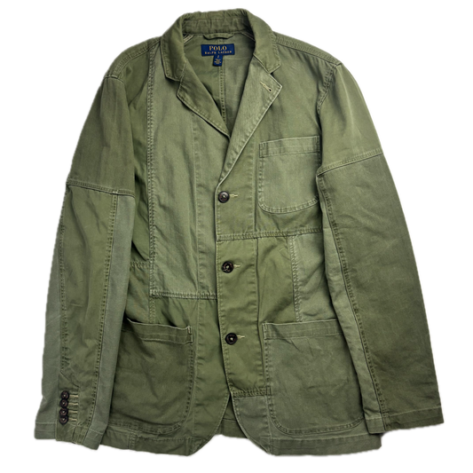 Polo Ralph Lauren Green Patchwork Blazer Military (Cotton) - S
