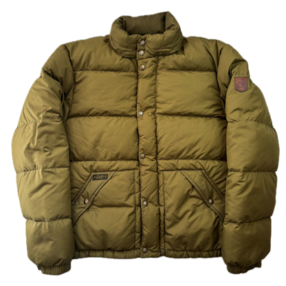 Polo Ralph Lauren Green Sportsman Patch Puffer Jacket Down Coat - L
