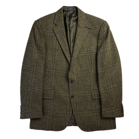 Polo Ralph Lauren Green Tweed Blazer Glen Plaid (Wool) - 40R