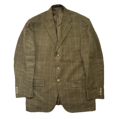 Polo Ralph Lauren Green Windowpane Blazer Sports Coat - 42R