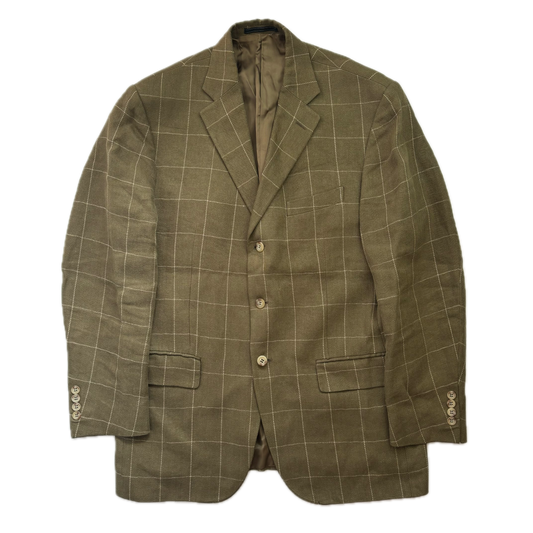 Polo Ralph Lauren Green Windowpane Blazer Sports Coat - 42R