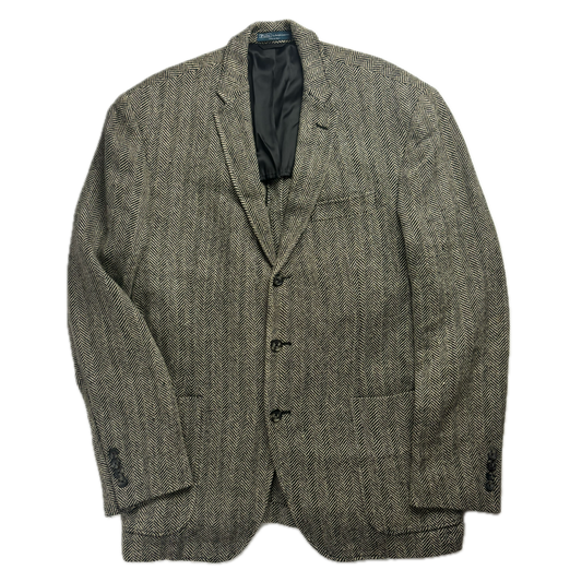 Polo Ralph Lauren Grey Herringbone Blazer (Flax Silk Wool) - 44R
