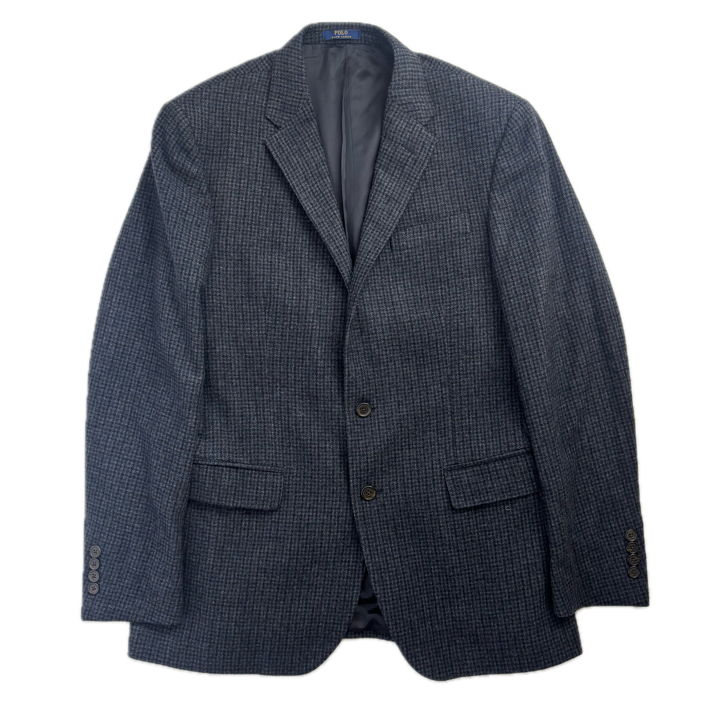 Polo Ralph Lauren Grey Houndstooth Blazer Sports Coat (Wool) - 40R