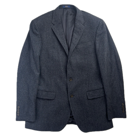 Polo Ralph Lauren Grey Houndstooth Blazer Sports Coat (Wool) - 40R