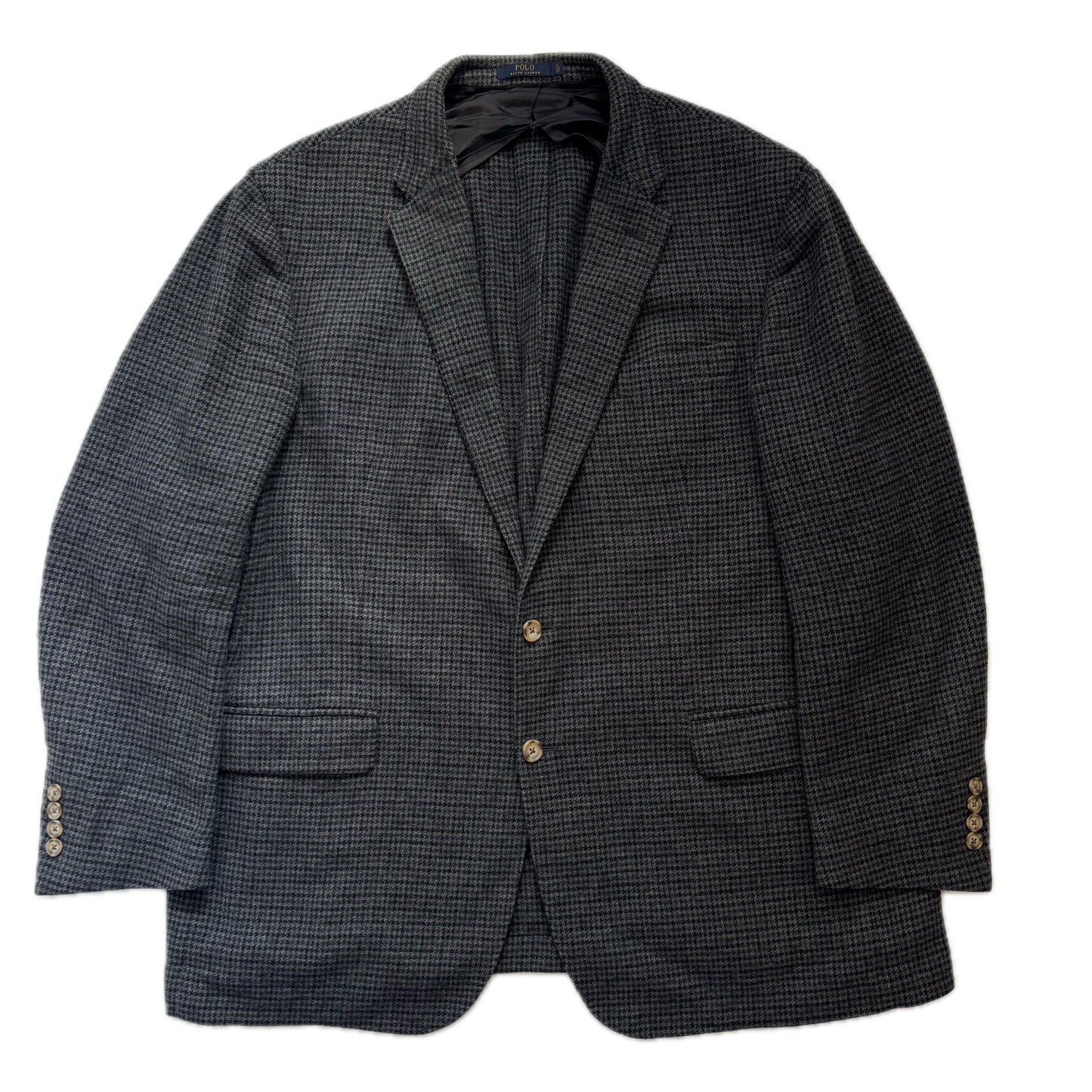 Polo Ralph Lauren Grey Houndstooth Blazer Sports Coat (Wool) - 46R