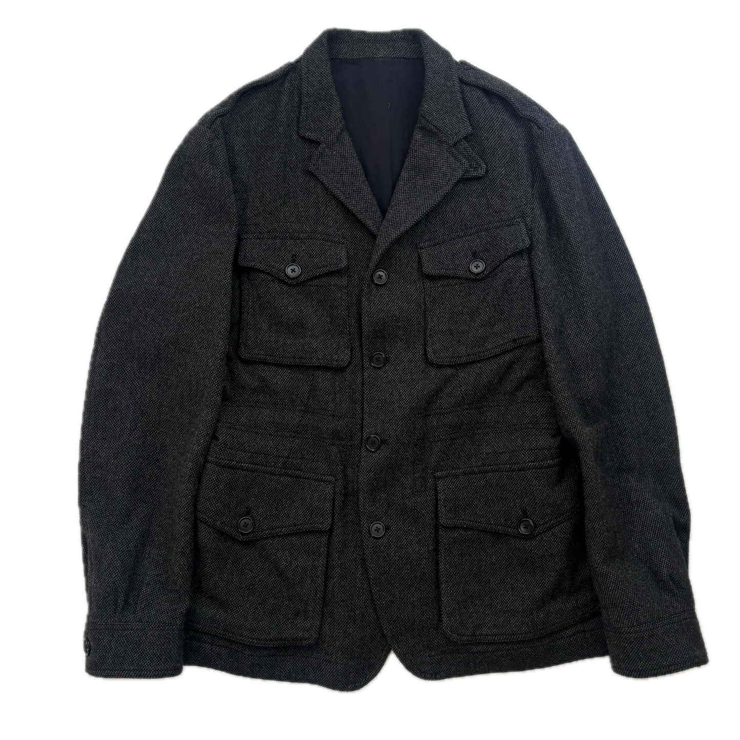 Polo Ralph Lauren Grey Military Safari Sports Coat Blazer (Wool)  - M