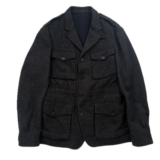 Polo Ralph Lauren Grey Military Safari Sports Coat Blazer (Wool)  - M