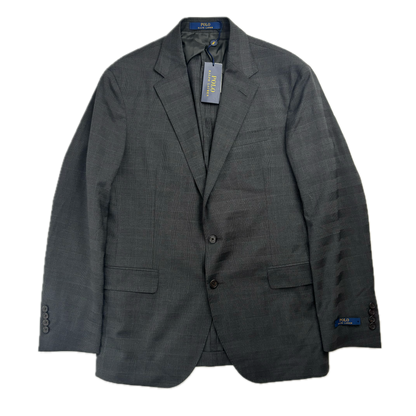 Polo Ralph Lauren Grey Plaid Check Blazer Traveler (Wool Polyester) - 40R