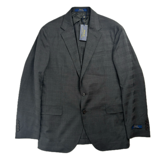 Polo Ralph Lauren Grey Plaid Check Blazer Traveler (Wool Polyester) - 40R