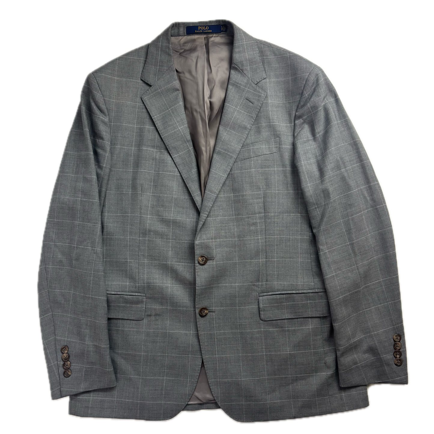 Polo Ralph Lauren Grey Windowpane Blazer Sports Coat - 42R