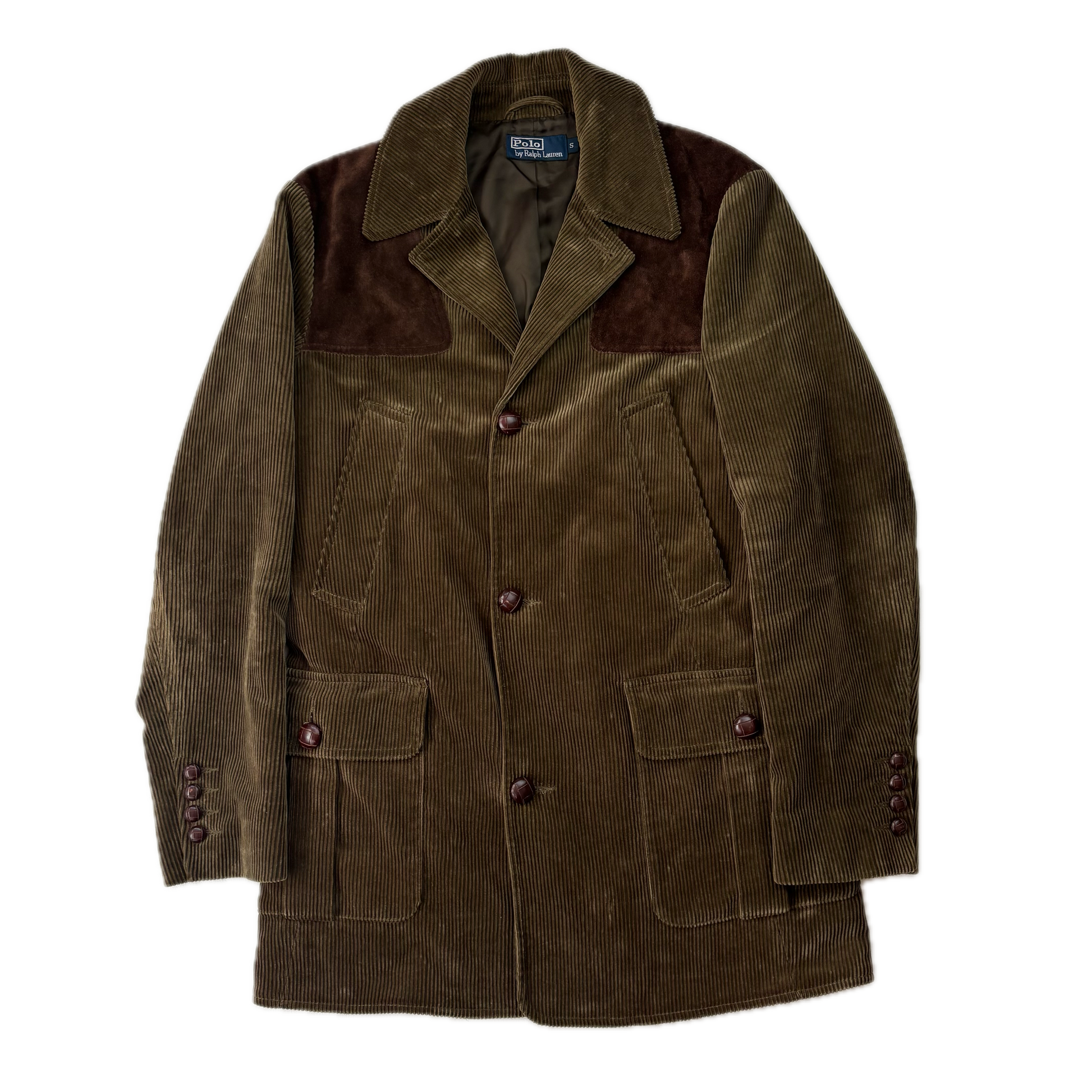 Polo Ralph Lauren Half Norfolk Corduroy Shooting Jacket Khaki - S
