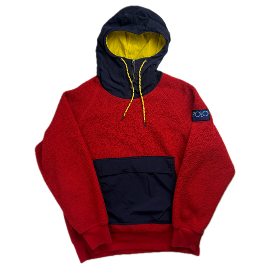 Polo Ralph Lauren Hi-Tech Red Fleece Hybrid Hoodie - S