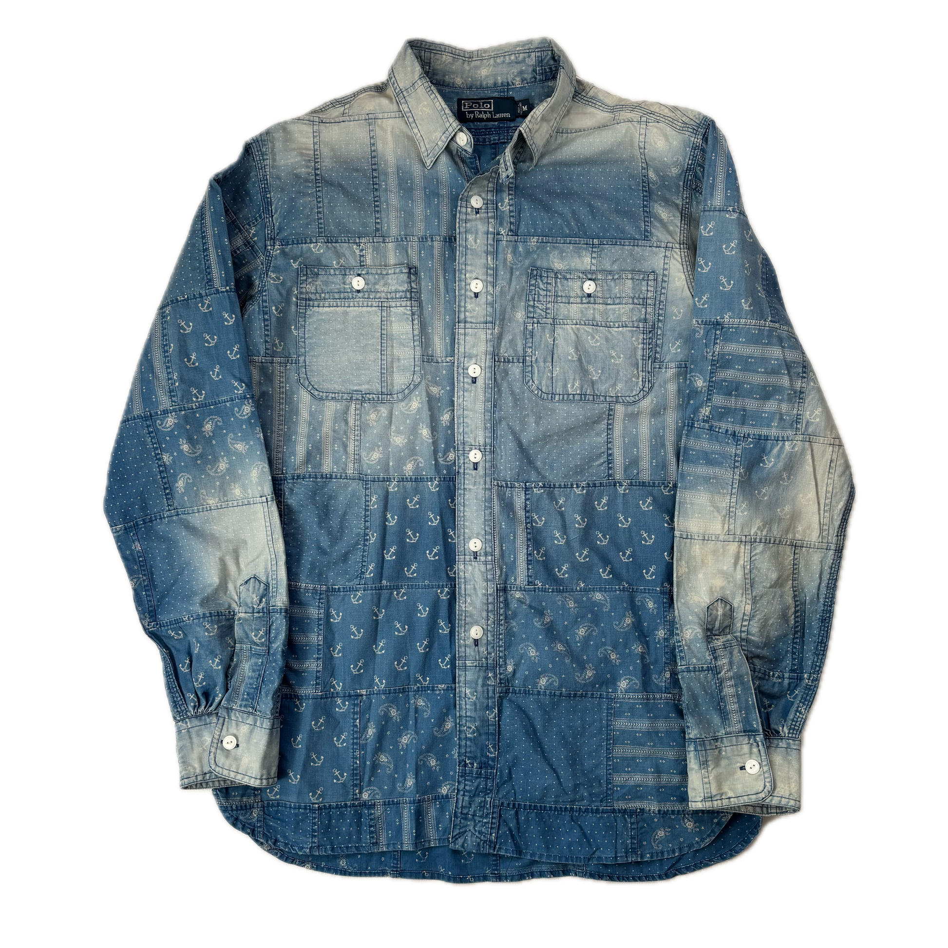 Polo Ralph Lauren Indigo Patchwork Shirt - M
