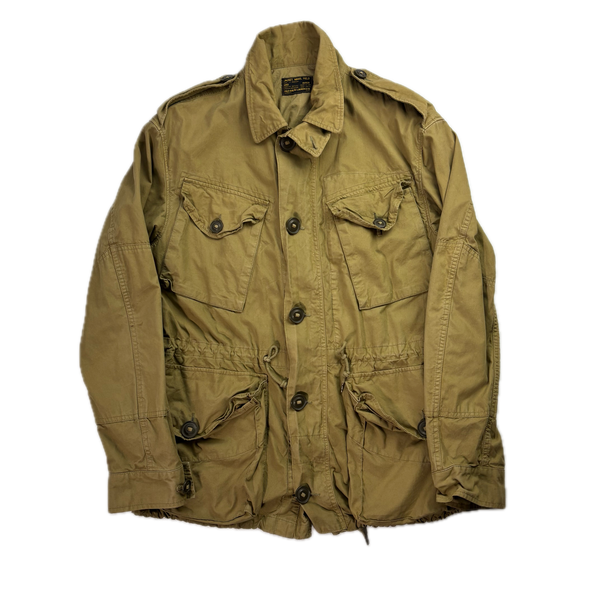 Polo Ralph Lauren Khaki Tan Army Military Field Jacket - L