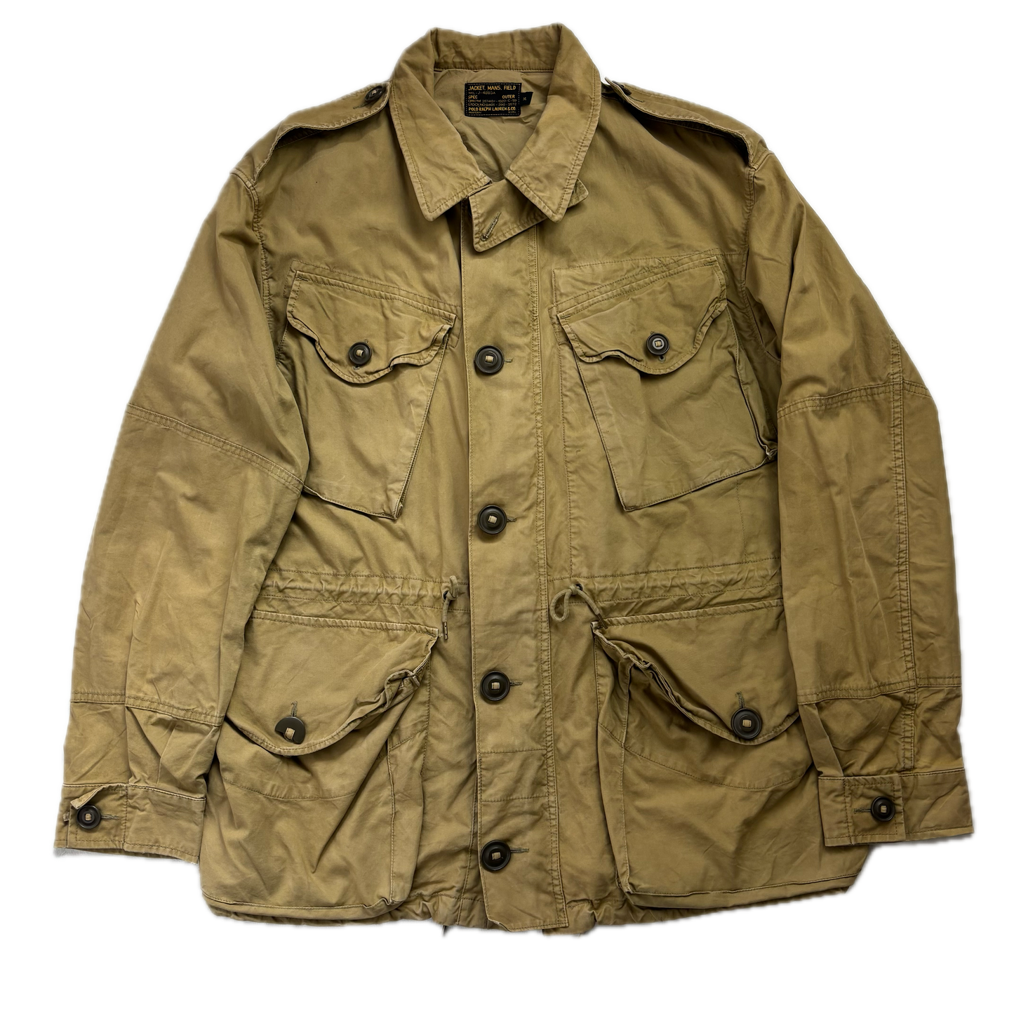 Polo Ralph Lauren Khaki Tan Army Military Field Jacket - XL