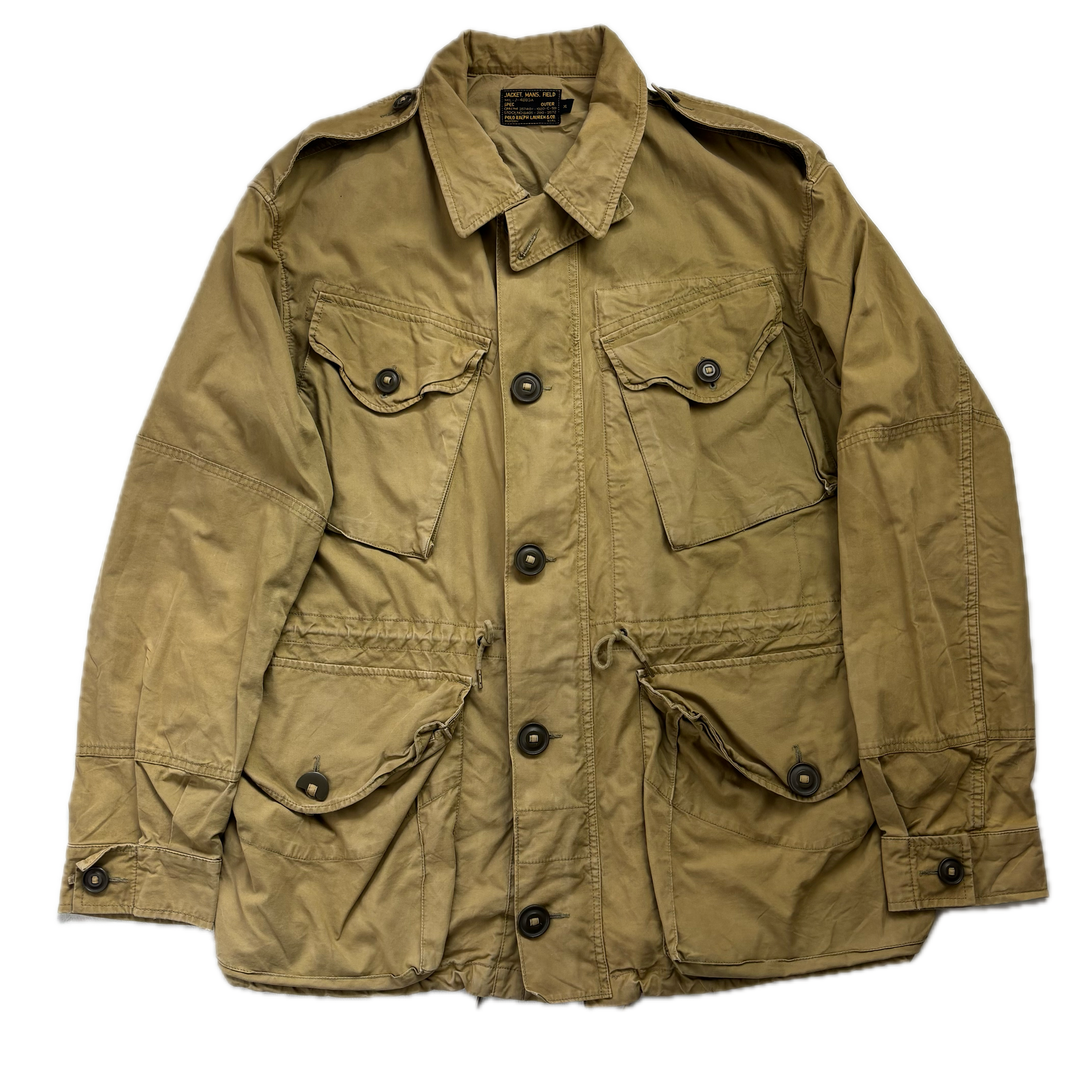 Polo Ralph Lauren Khaki Tan Army Military Field Jacket - XL