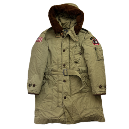 Polo Ralph Lauren Mountain Division Puffer Parka Military Sheepskin Hood - M