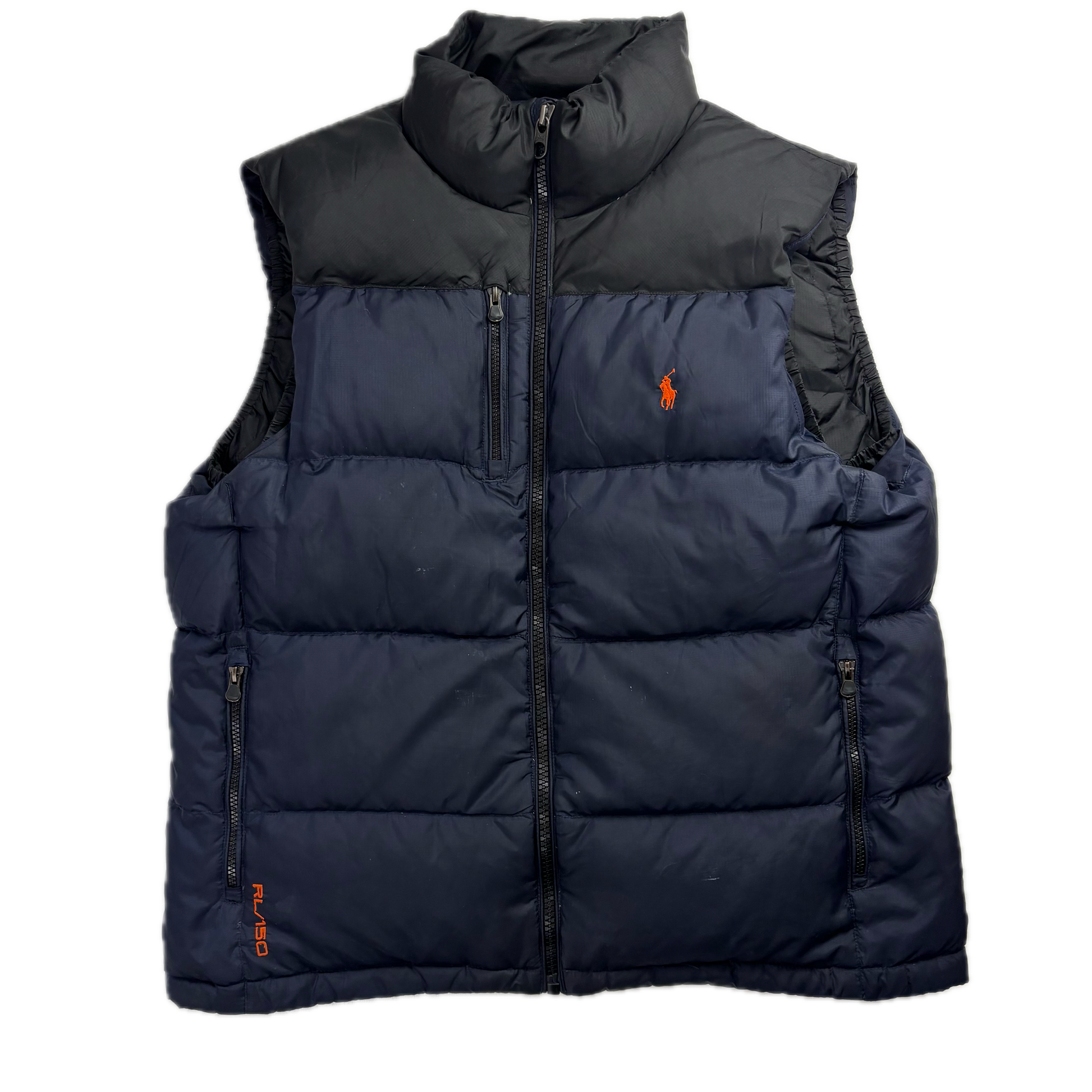 Polo Ralph Lauren Navy Black Body Warmer Gilet Down Vest - L