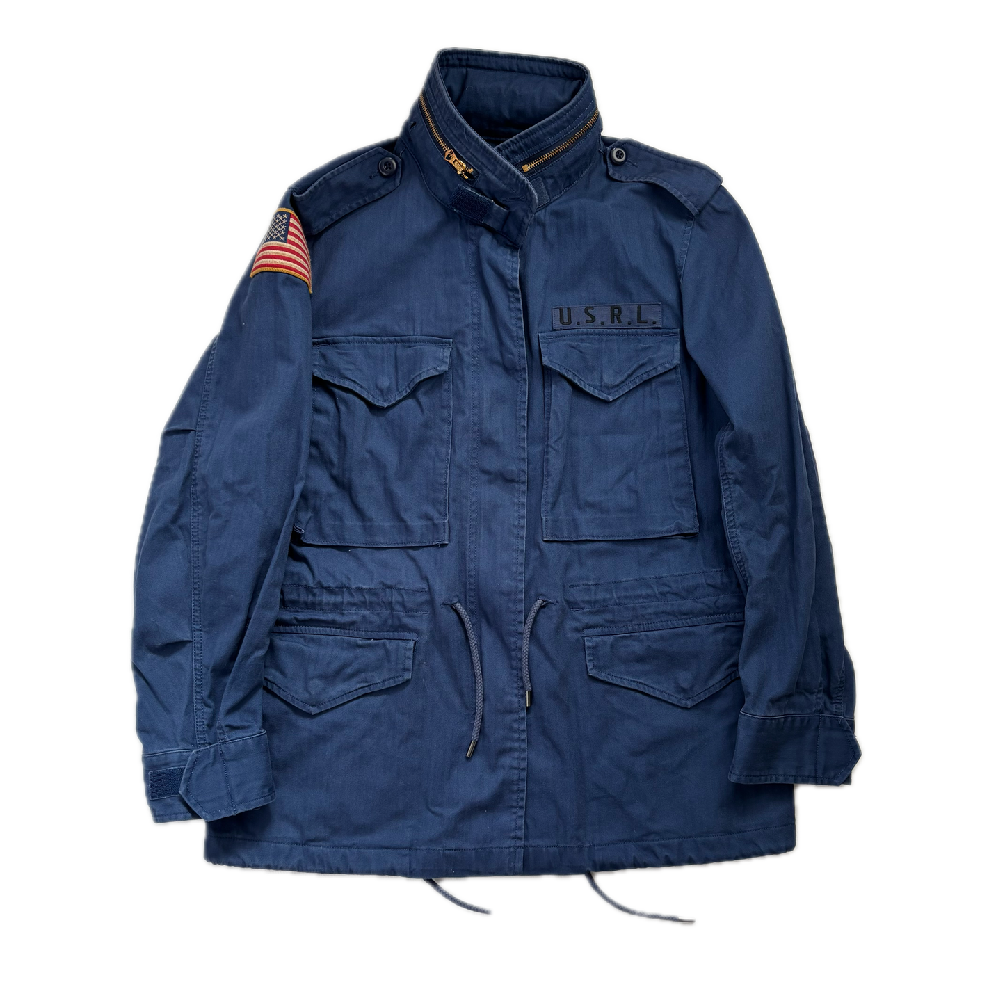 Polo Ralph Lauren Navy Blue Military Army Parka Jacket  -S