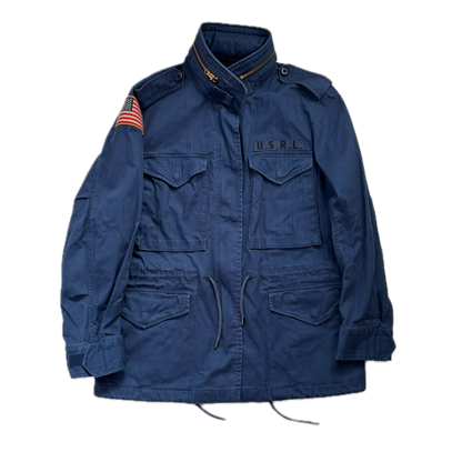 Polo Ralph Lauren Navy Blue Military Army Parka Jacket  -S