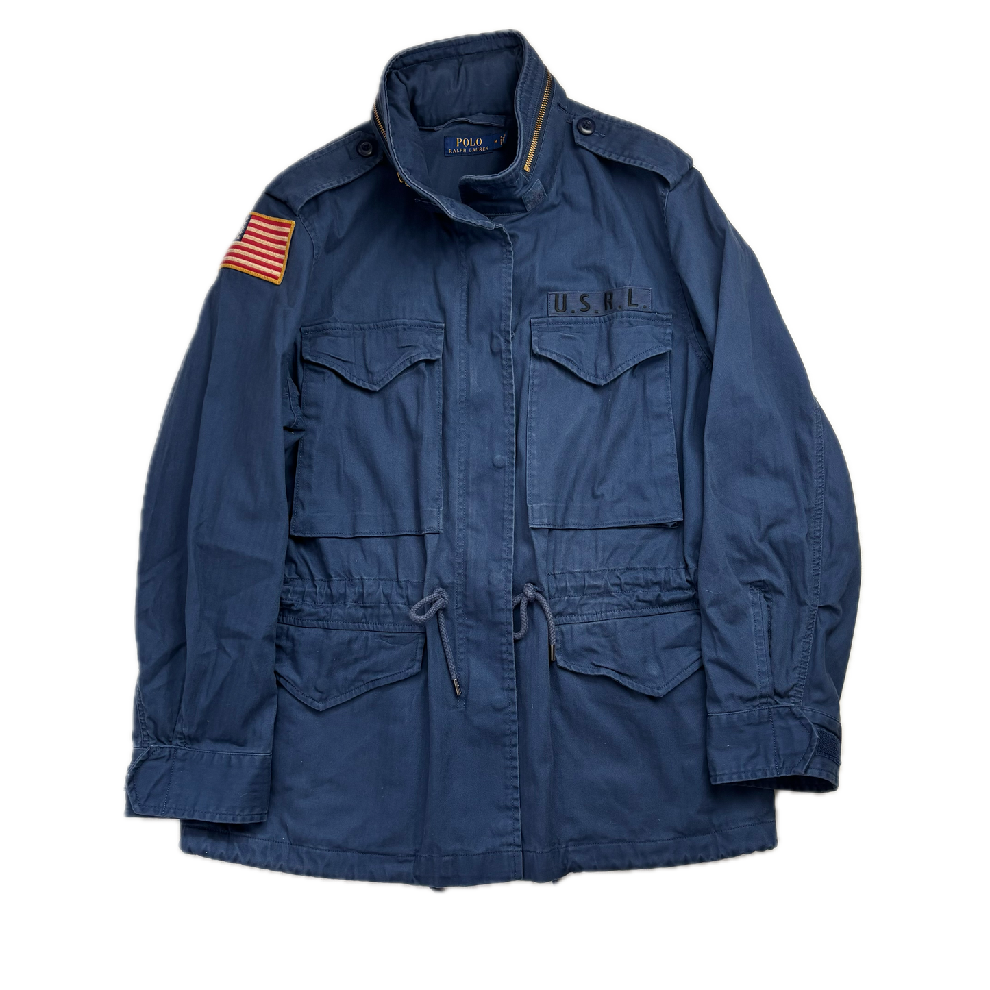 Polo Ralph Lauren Navy Blue Military Army Parka Jacket  - M