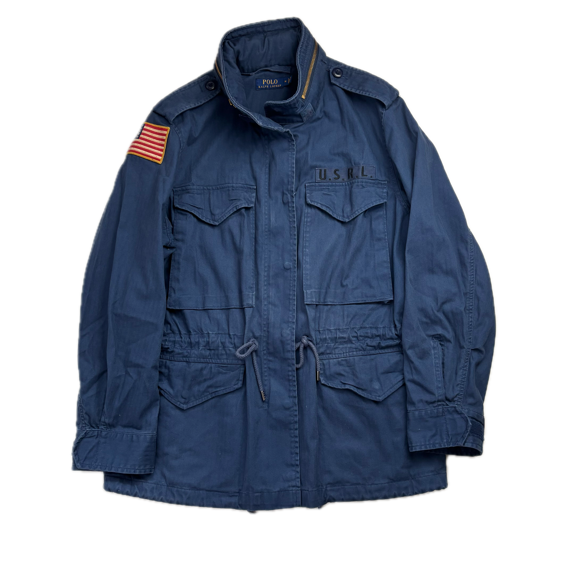 Polo Ralph Lauren Navy Blue Military Army Parka Jacket  - M