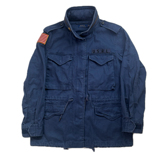 Polo Ralph Lauren Navy Blue Military Army Parka Jacket  - S