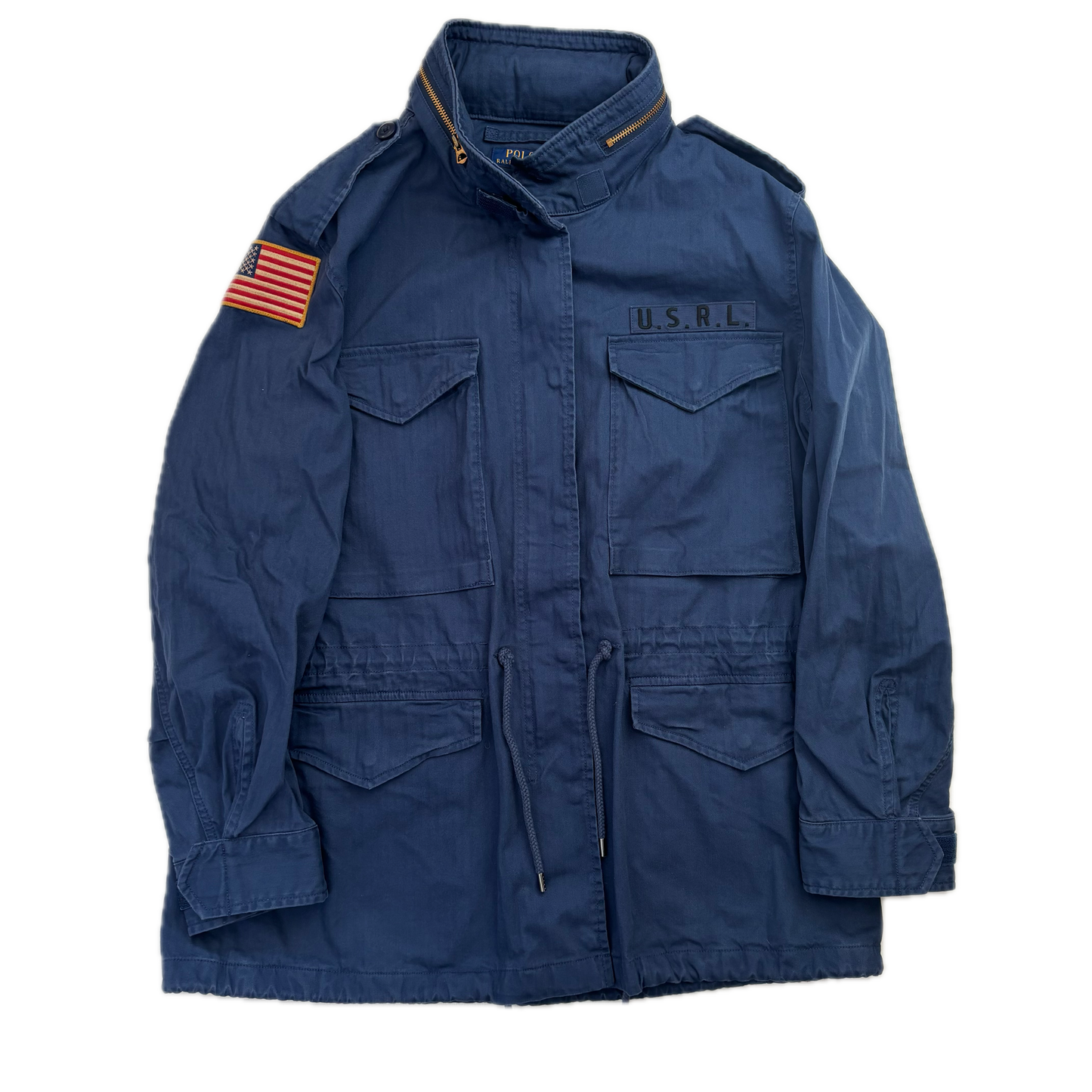 Polo Ralph Lauren Navy Blue Military Army Parka Jacket  - XXL