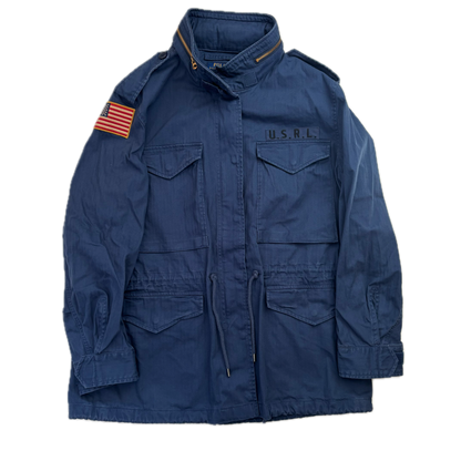 Polo Ralph Lauren Navy Blue Military Army Parka Jacket  - XXL