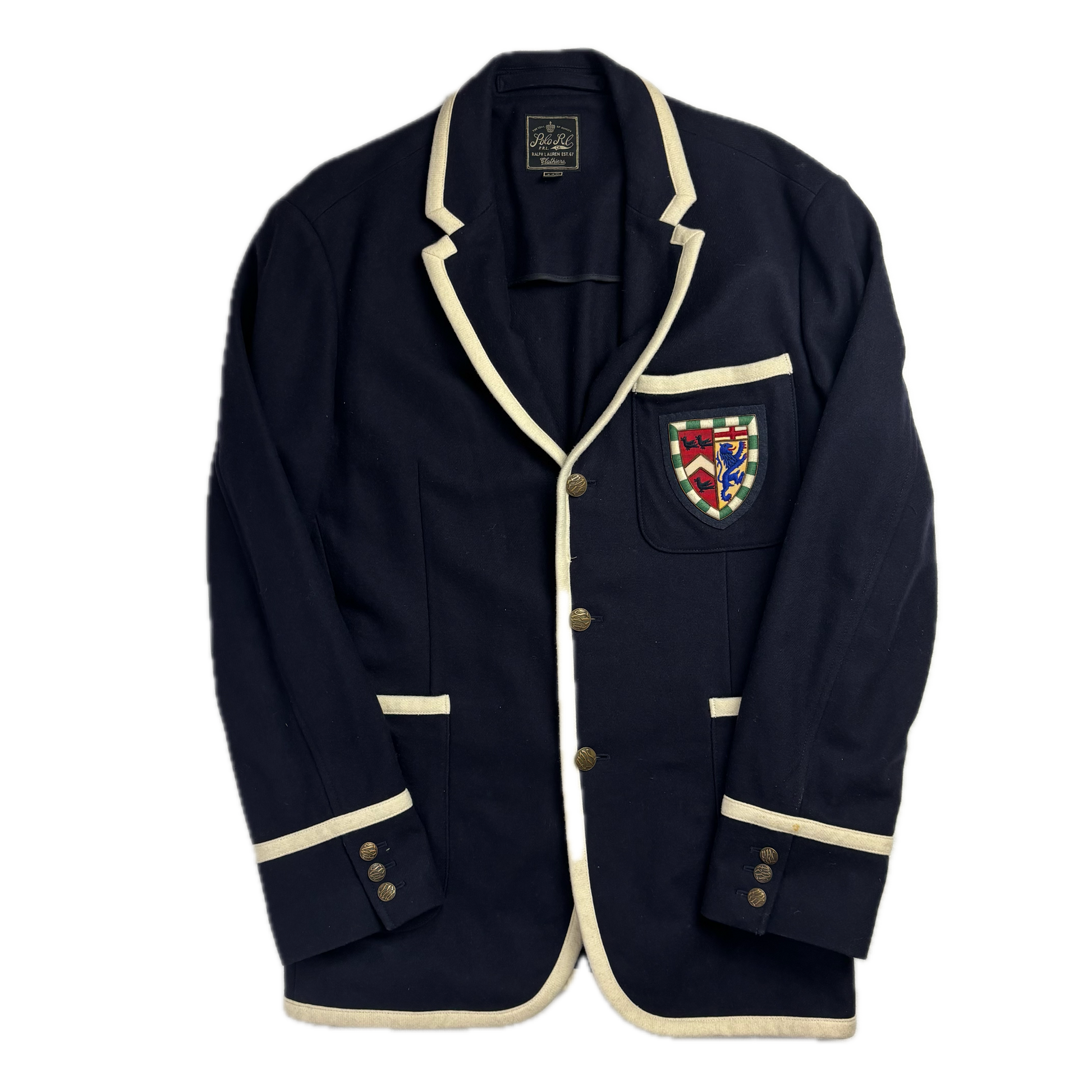 Polo Ralph Lauren Navy Crest Sports Jacket Blazer - 44R