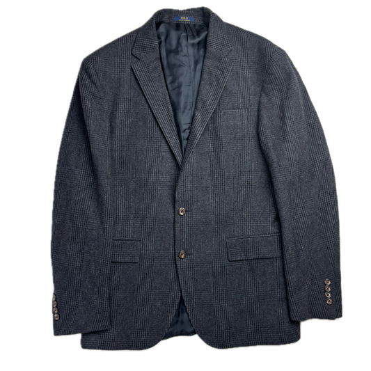 Polo Ralph Lauren Navy Glen Plaid Tweed Blazer Sports Coat (Wool Cashmere) - 40R