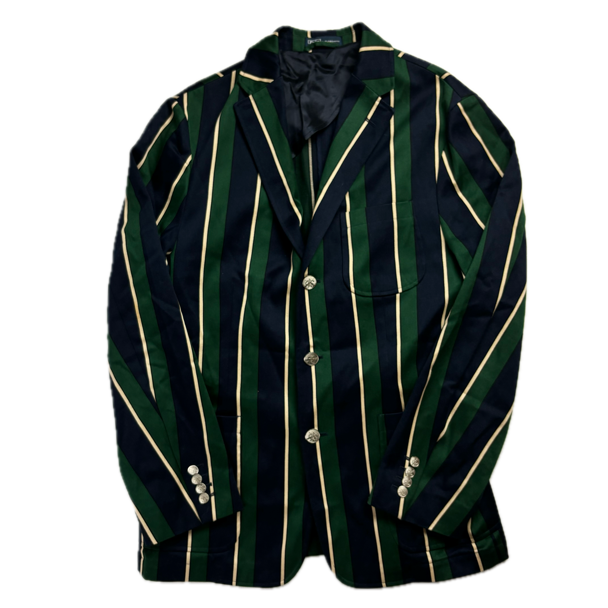 Polo Ralph Lauren Navy Green Rowing Club Blazer Sports Jacket - 46