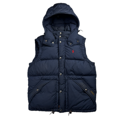 Polo Ralph Lauren Navy Hooded Body Warmer Gilet Down Vest - M