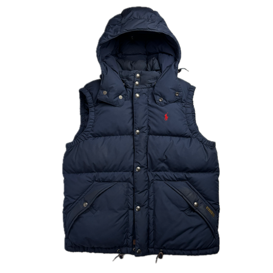 Polo Ralph Lauren Navy Hooded Body Warmer Gilet Down Vest - M