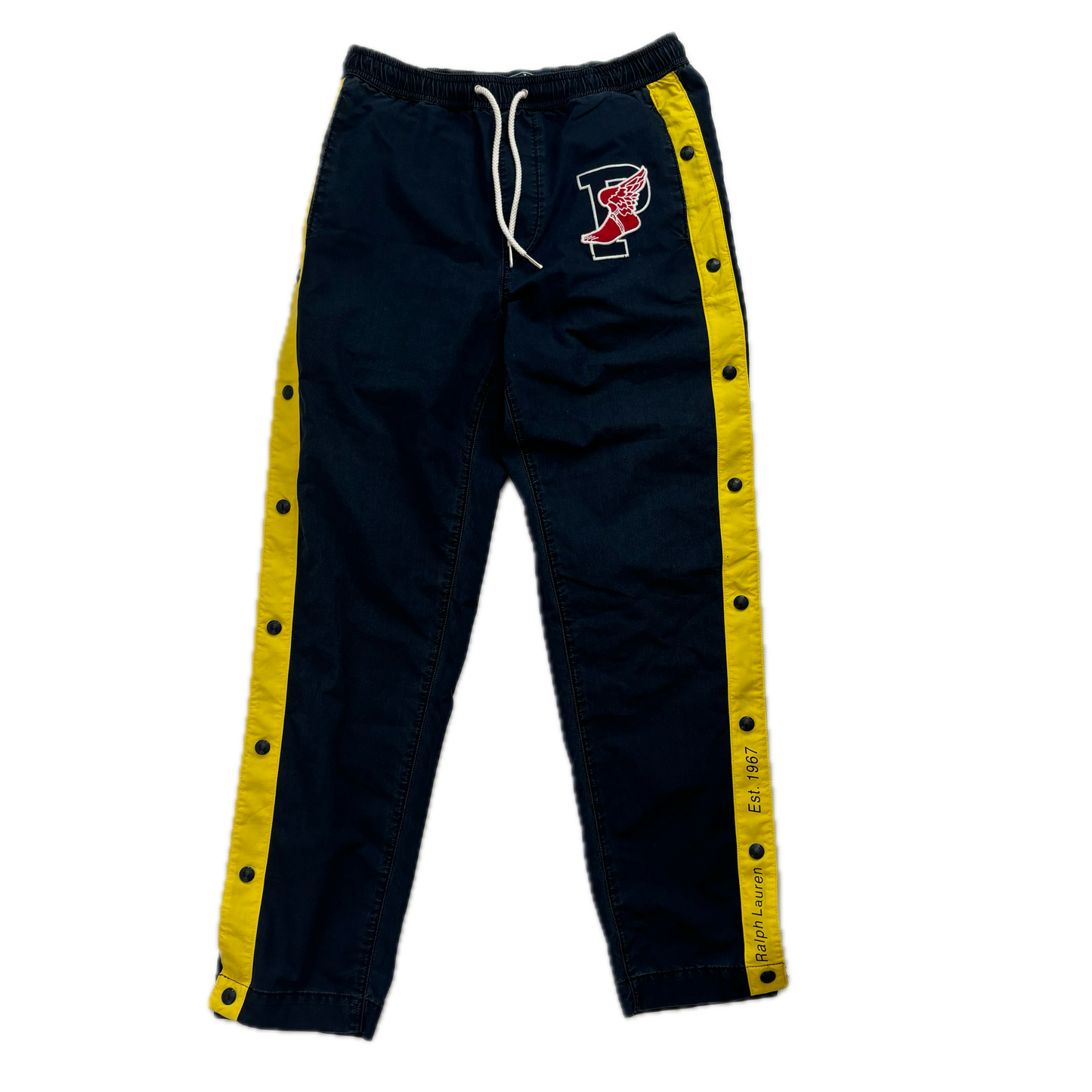 Polo Ralph Lauren Navy P Wing 1992 Stadium Tear Away Track Pants Retro - S