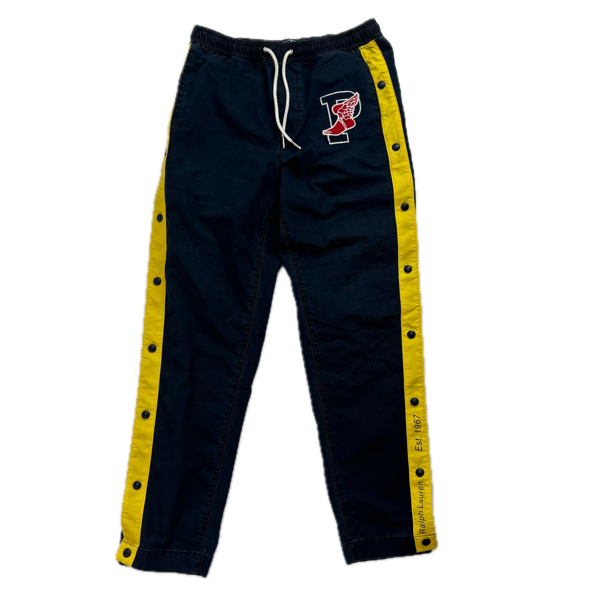 Polo Ralph Lauren Navy P Wing 1992 Stadium Tear Away Track Pants Retro - S