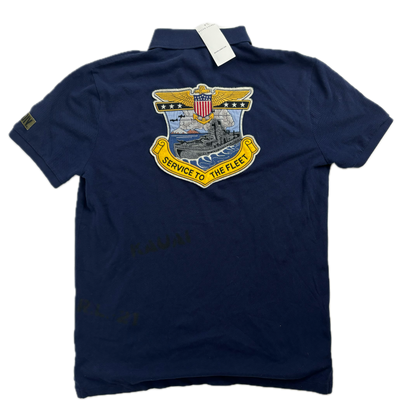 Polo Ralph Lauren Navy Polo Shirt Service To The Fleet Army (Sample) - M
