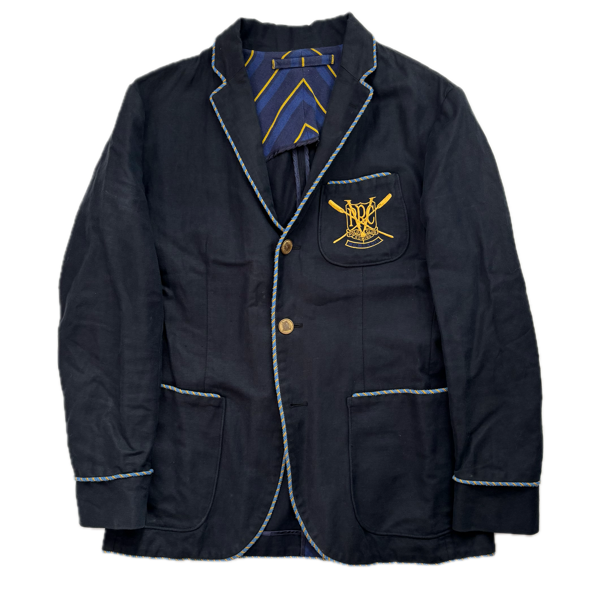 Polo Ralph Lauren Navy Rowing Crest Sports Jacket Blazer - S