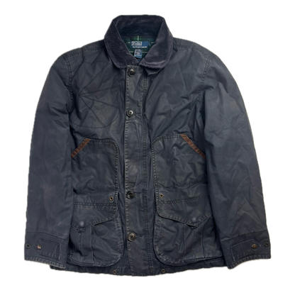 Polo Ralph Lauren Navy Shooting Jacket Waxed Coat - M
