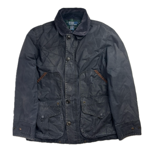 Polo Ralph Lauren Navy Shooting Jacket Waxed Coat - M