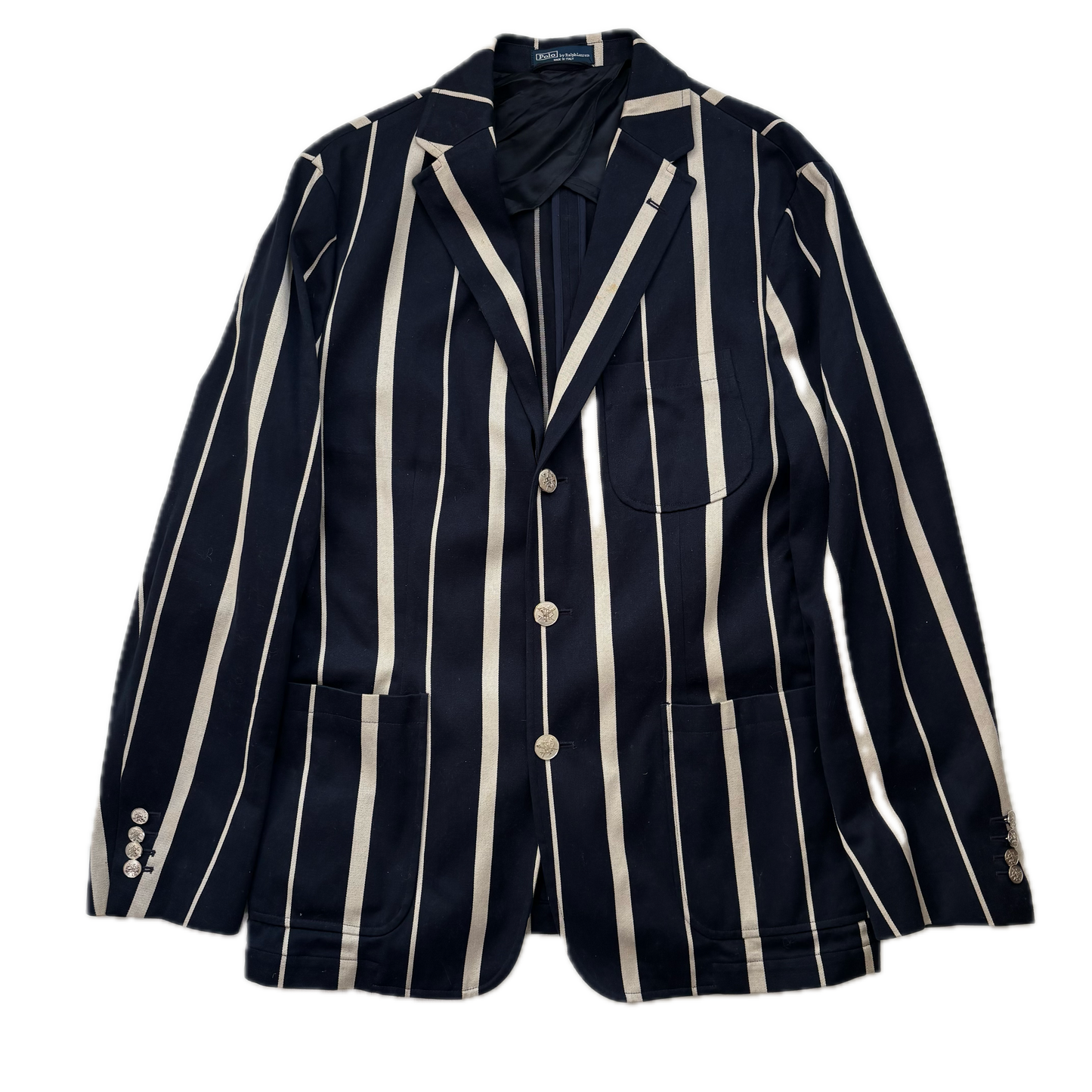 Polo Ralph Lauren Navy Striped Rowing Sports Jacket Blazer - 46 (42)