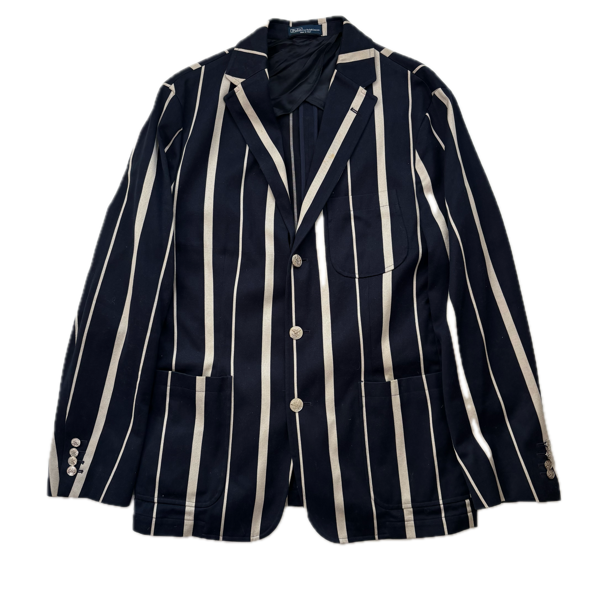 Polo Ralph Lauren Navy Striped Rowing Sports Jacket Blazer - 46 (42)
