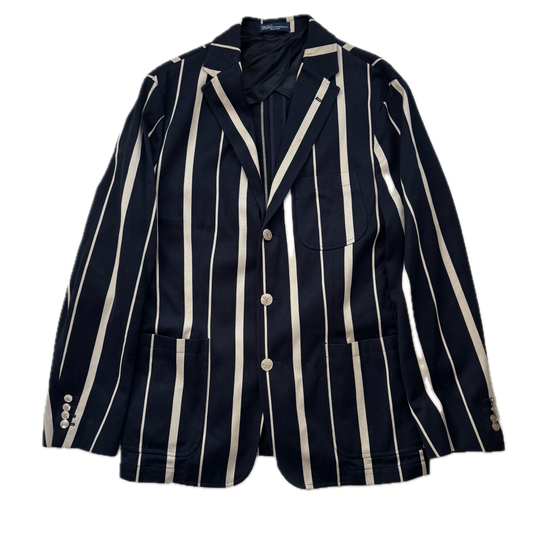 Polo Ralph Lauren Navy Striped Rowing Sports Jacket Blazer - 46 (42)