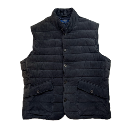 Polo Ralph Lauren Navy Suede Body Warmer Gilet  - L