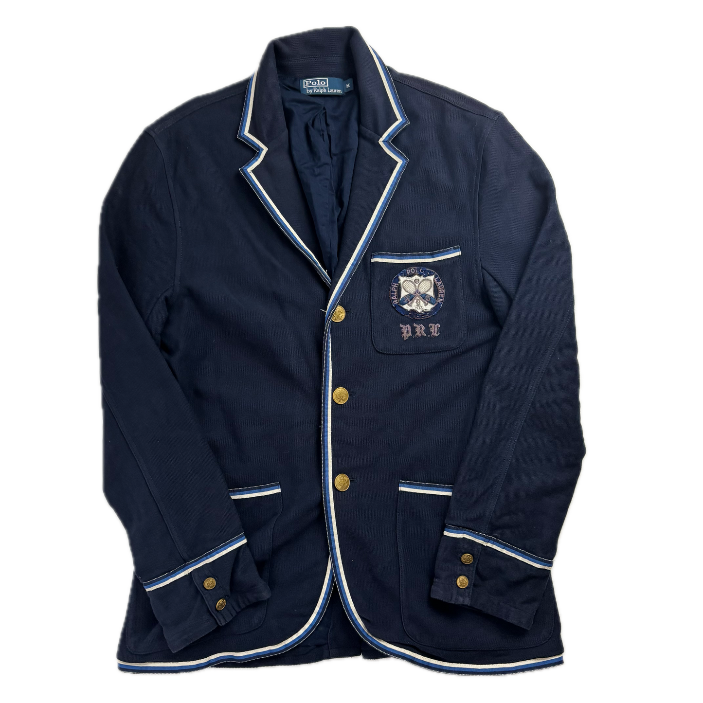 Polo Ralph Lauren Navy Tennis Blazer Sports Jacket Rowing - M