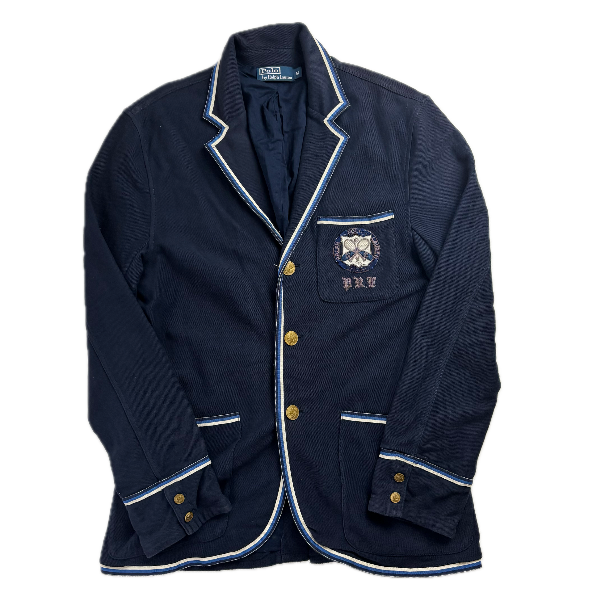 Polo Ralph Lauren Navy Tennis Blazer Sports Jacket Rowing - M